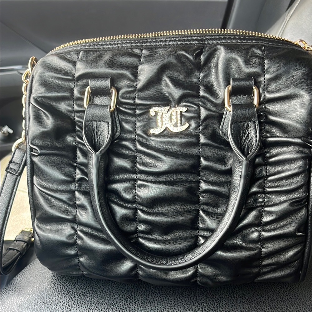 Juicy Couture Black and Gold Satchel Bag